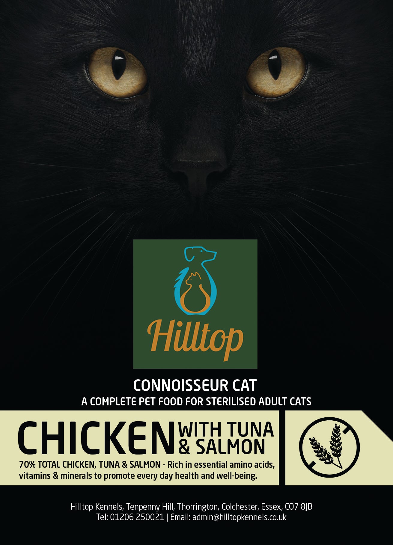 Hilltop Connoisseur Cat Food Sterilised Adult - Chicken with Tuna and Salmon