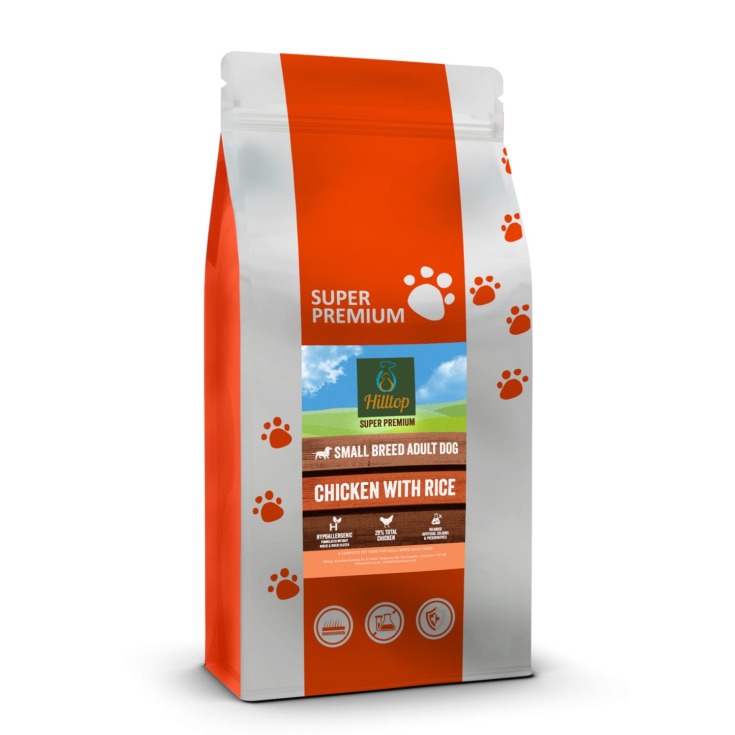 Hilltop Super Premium Dog Food SMALL BREED - Chicken & Rice