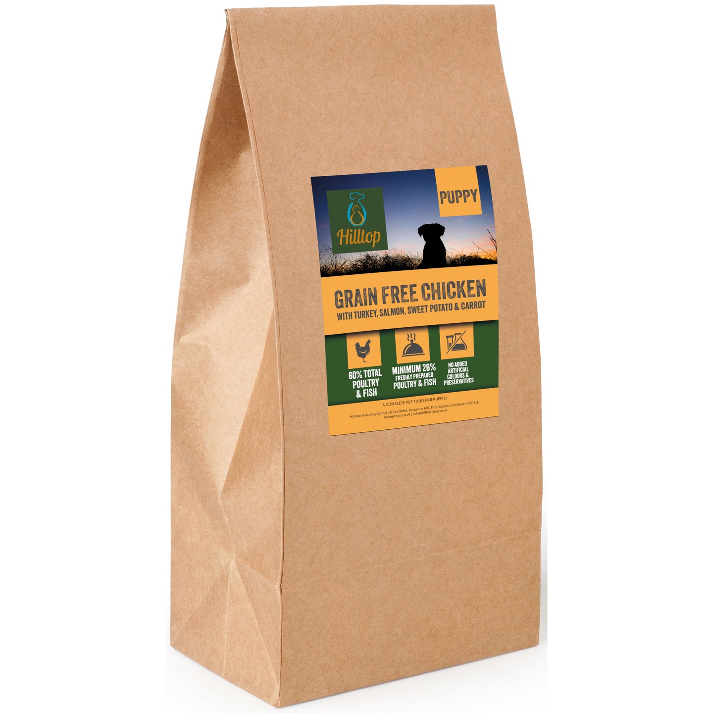 Hilltop Grain Free Dog Food PUPPY - Chicken with Turkey, Salmon, Sweet Potato & Carrot