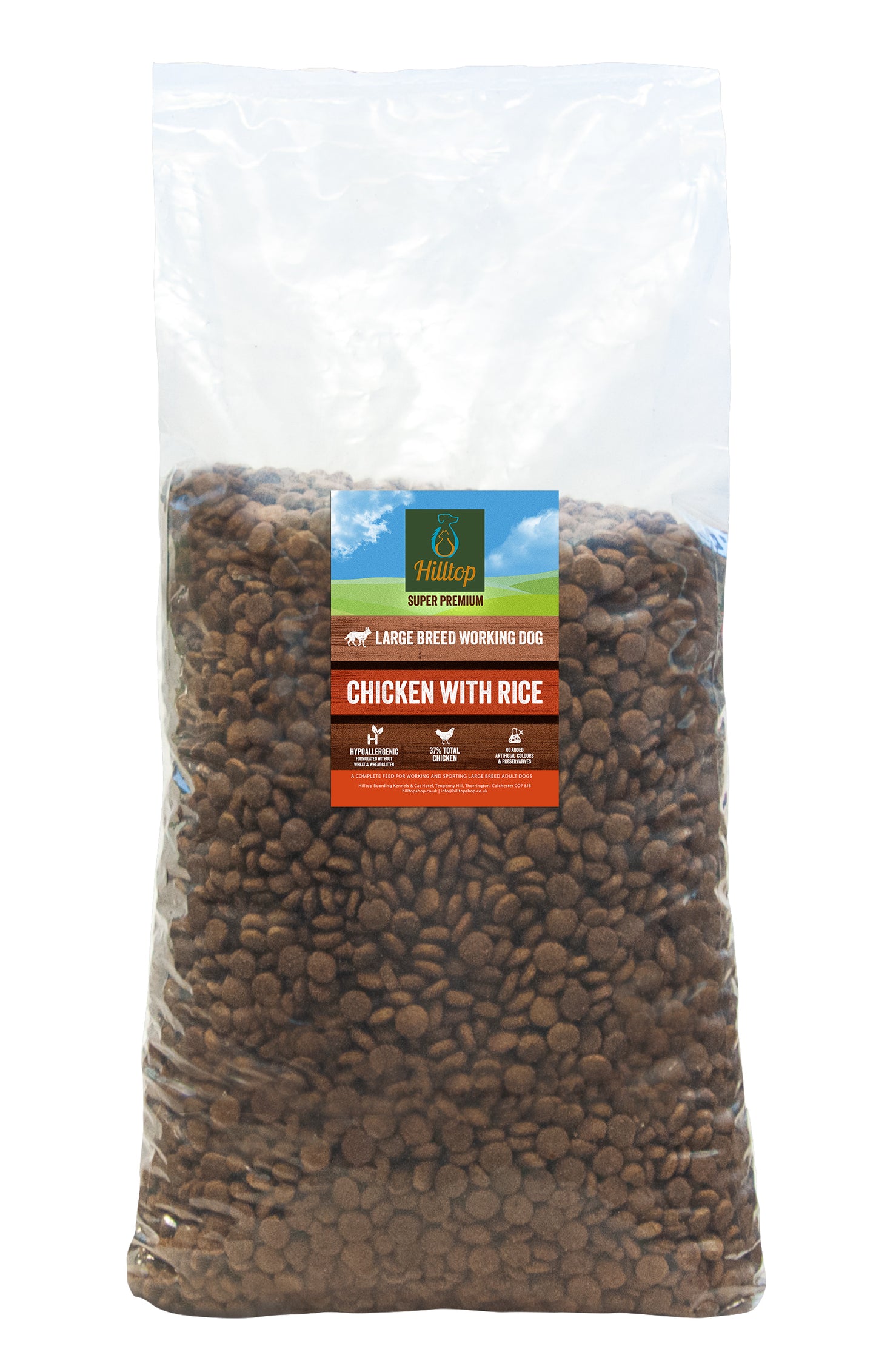 Hilltop Super Premium Dog Food LARGE BREED - Chicken & Rice