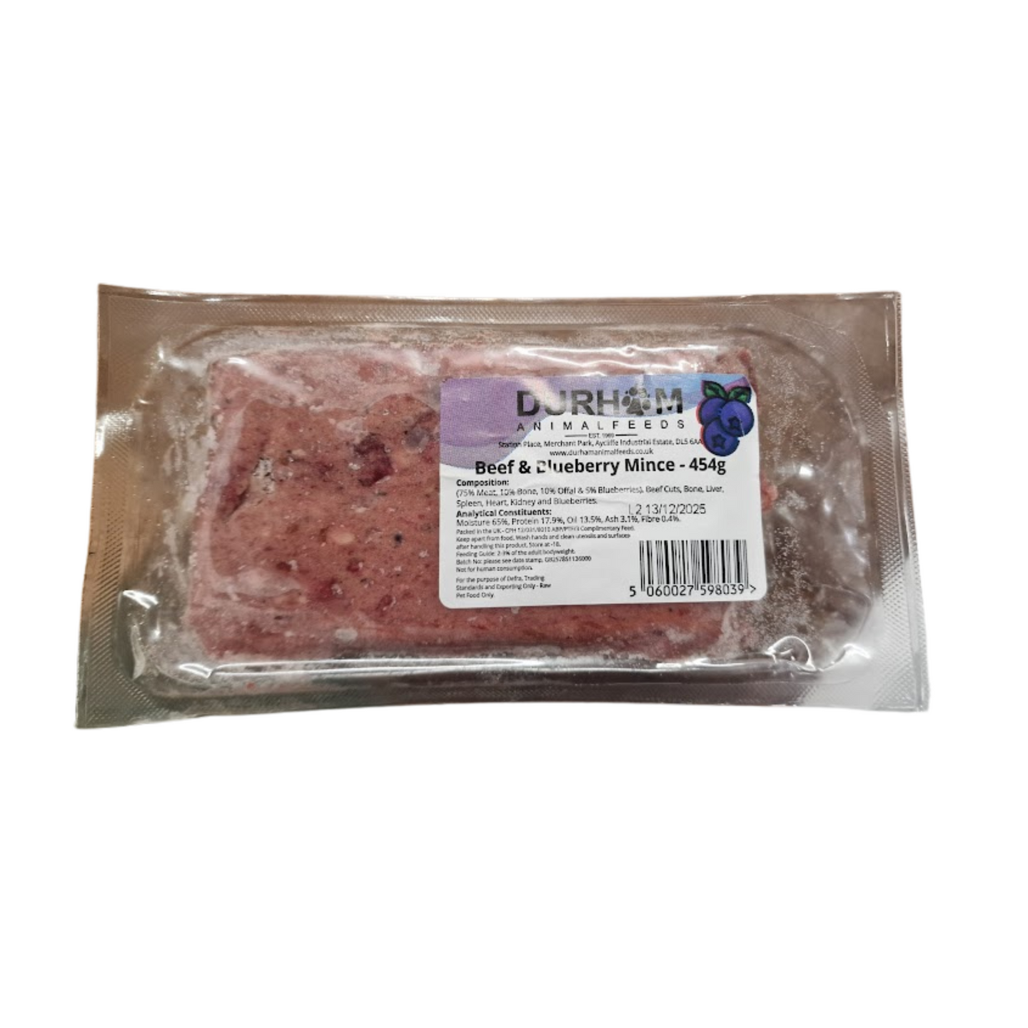 Durham (DAF): Beef & Blueberry Complete Mince 454g