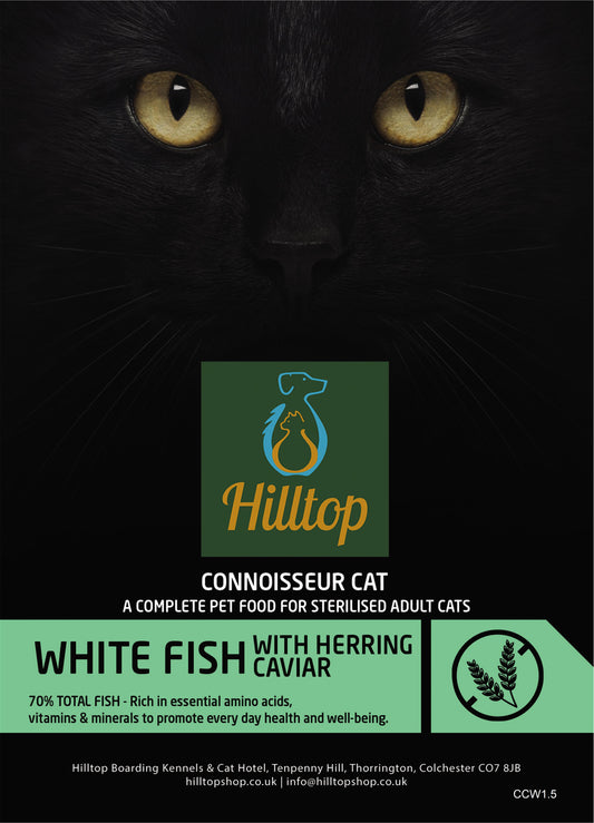 Hilltop Connoisseur Cat Food Sterilised Adult - White Fish with Herring Caviar