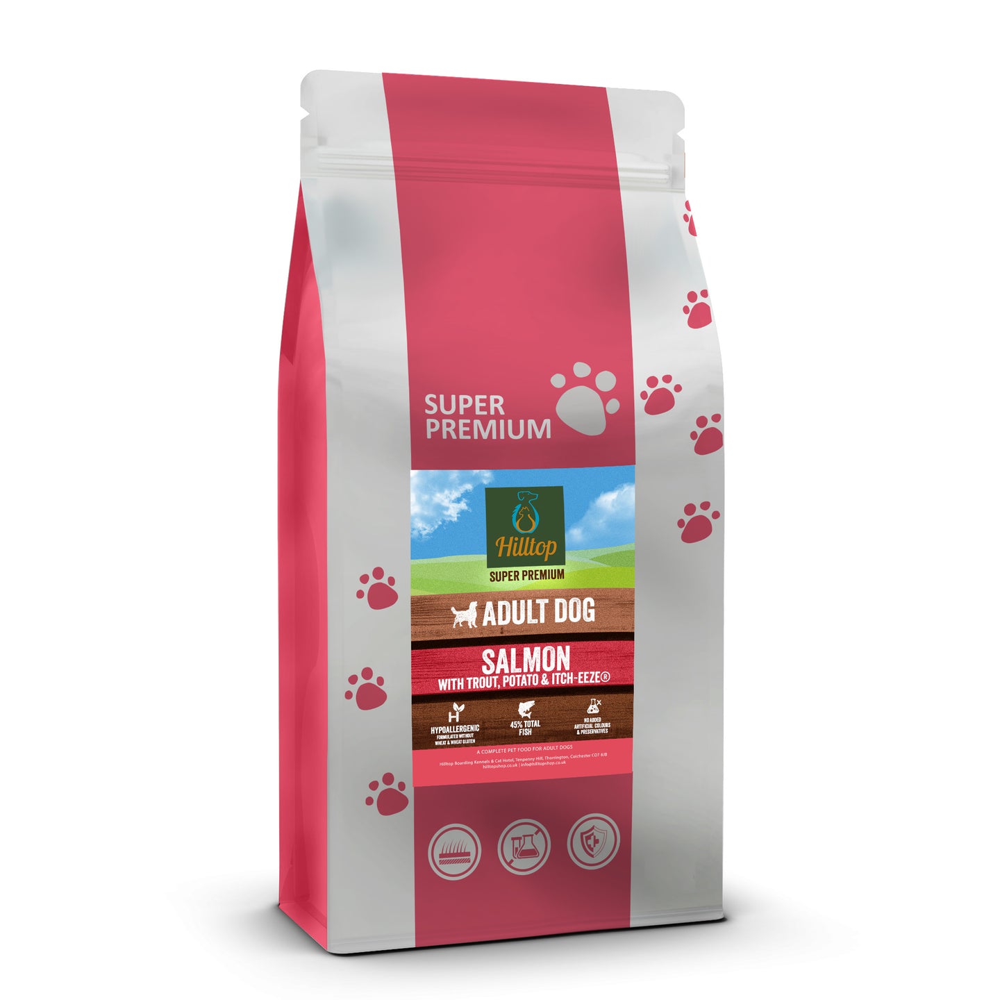 Hilltop Super Premium Adult Dog Food - Fish & Potato with Skin-Soothe (formerly Itch-Eeze)