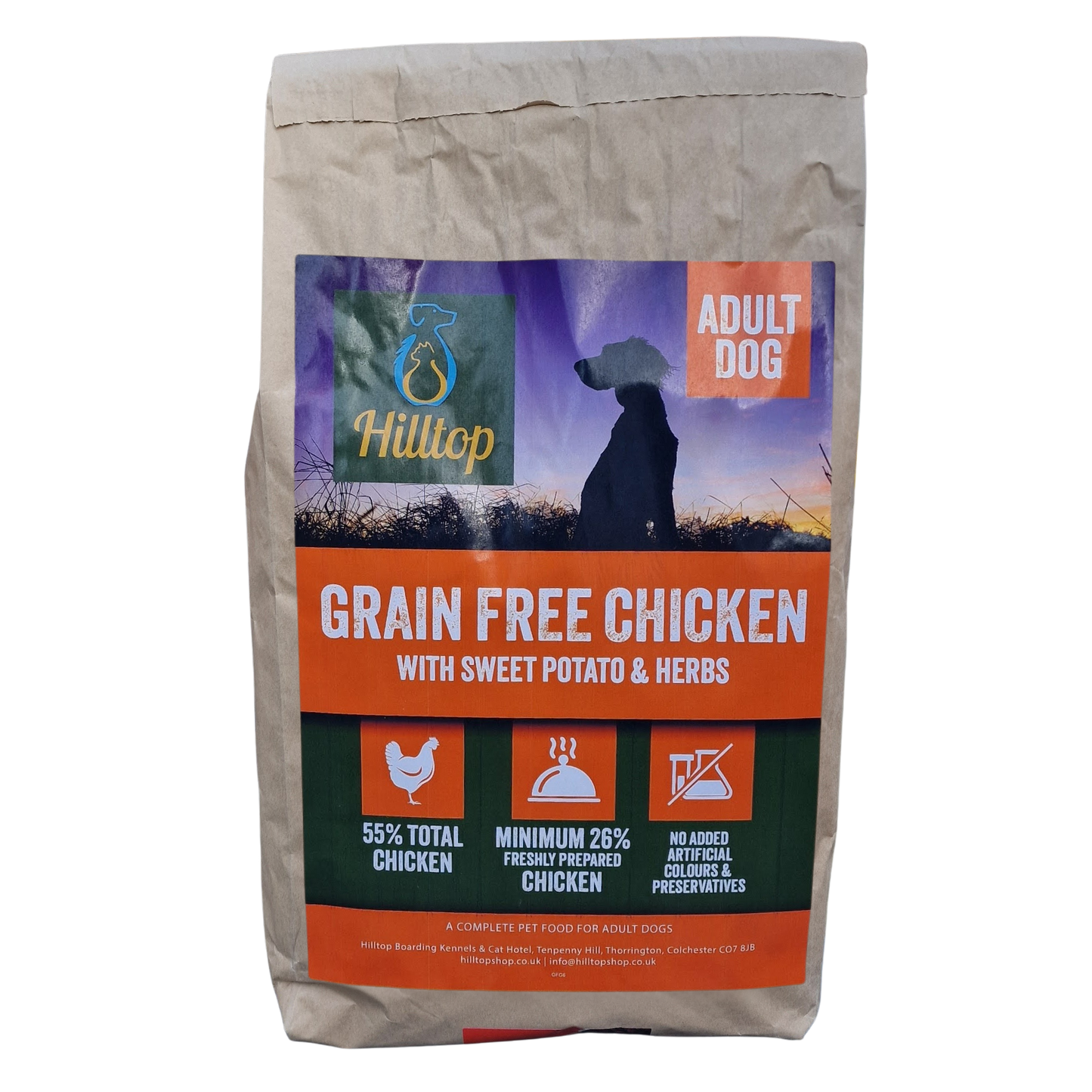 Hilltop Grain Free Adult Dog Food - Chicken, Sweet Potato & Herbs