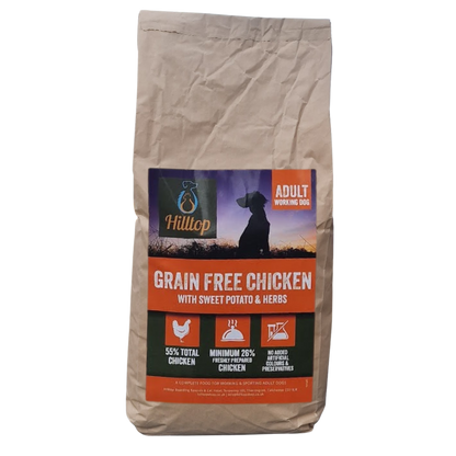 Hilltop Grain Free Adult Dog Food - Chicken, Sweet Potato & Herbs