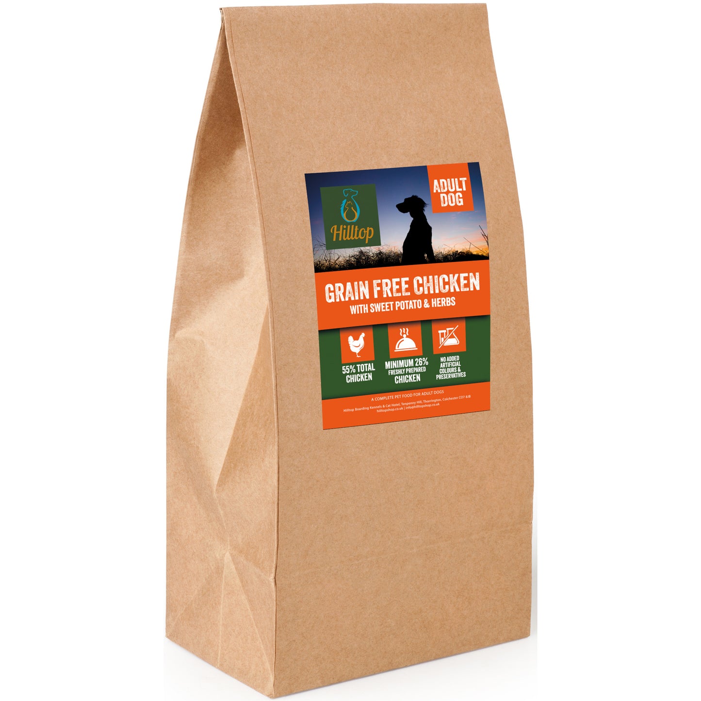 Hilltop Grain Free Adult Dog Food - Chicken, Sweet Potato & Herbs