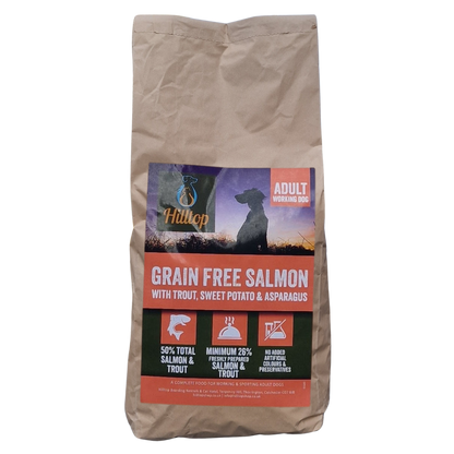 Hilltop Grain Free Adult Dog Food - Salmon & Trout, Sweet Potato & Asparagus