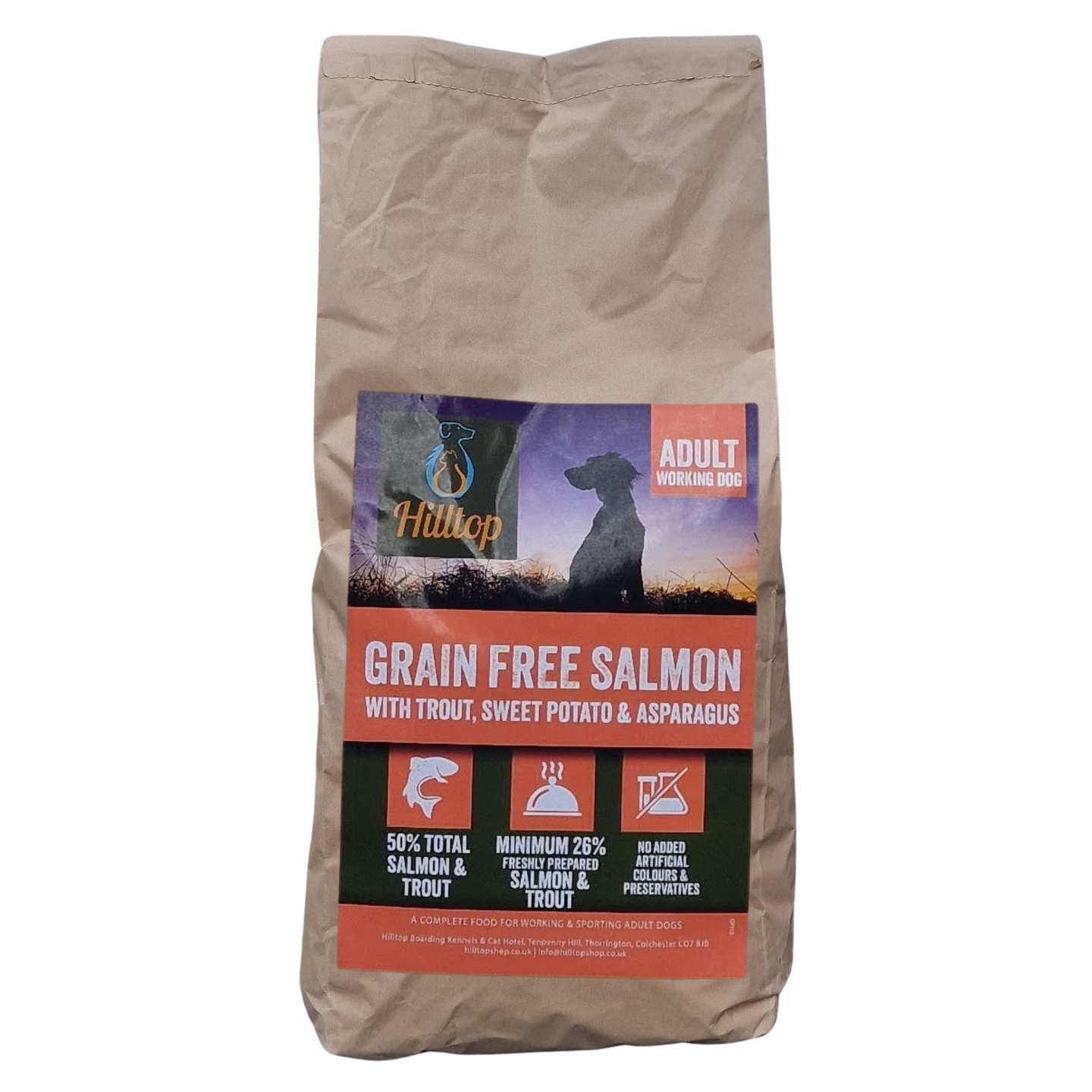 Hilltop Grain Free Adult Dog Food - Salmon & Trout, Sweet Potato & Asparagus