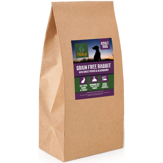 Hilltop Grain Free Adult Dog Food - Rabbit with Turkey, Sweet Potato & Blackberry