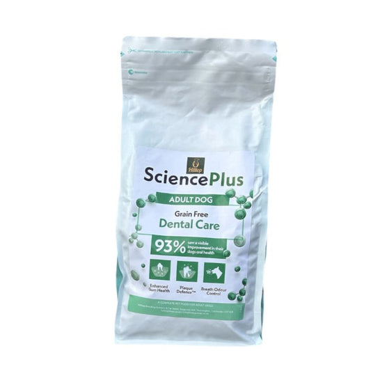 Science Plus Adult Dog Dental Care 1.5kg bag on a white background