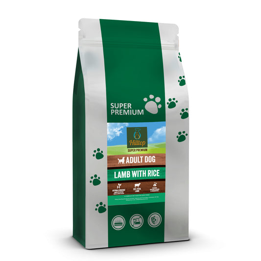 Hilltop Super Premium Adult Dog Food - Lamb & Rice