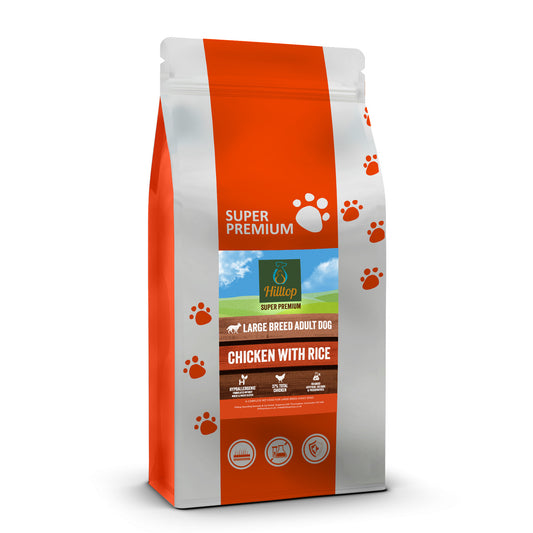 Hilltop Super Premium Dog Food LARGE BREED - Chicken & Rice