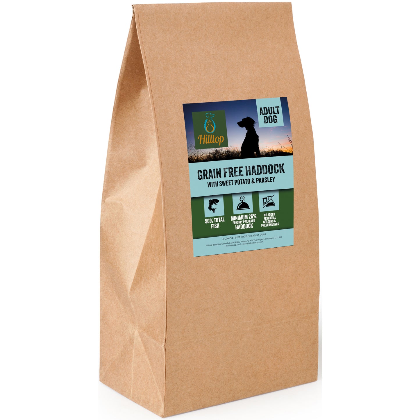 Hilltop Grain Free Adult Dog Food - Haddock, Sweet Potato & Parsley