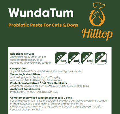 WundaTum - Probiotic Digestive Care Rapid Paste for Cats & Dogs