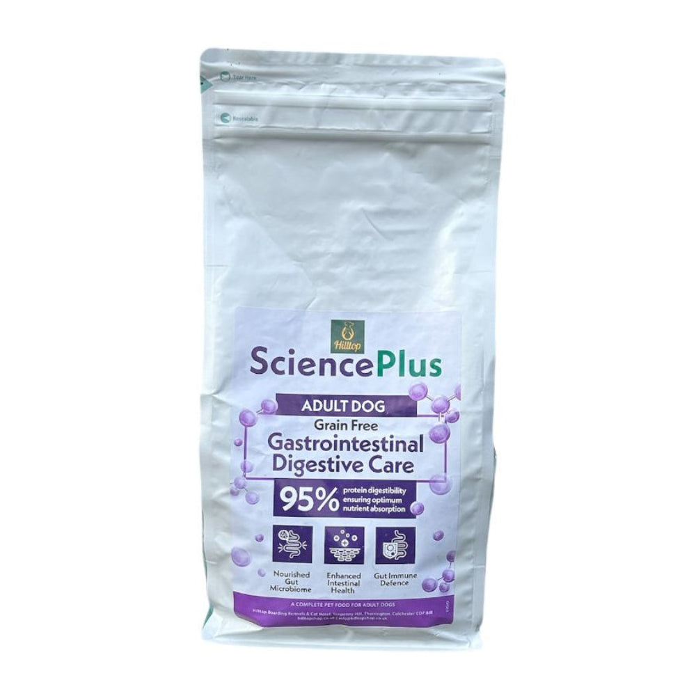 SciencePlus GastroIntestinal Digestive Care Adult Dog food 1.5kg bag on a white background
